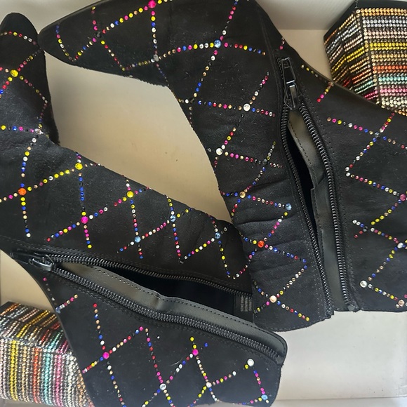 Betsey Johnson Black Beaded Ankle Booties - Picture 7 of 7